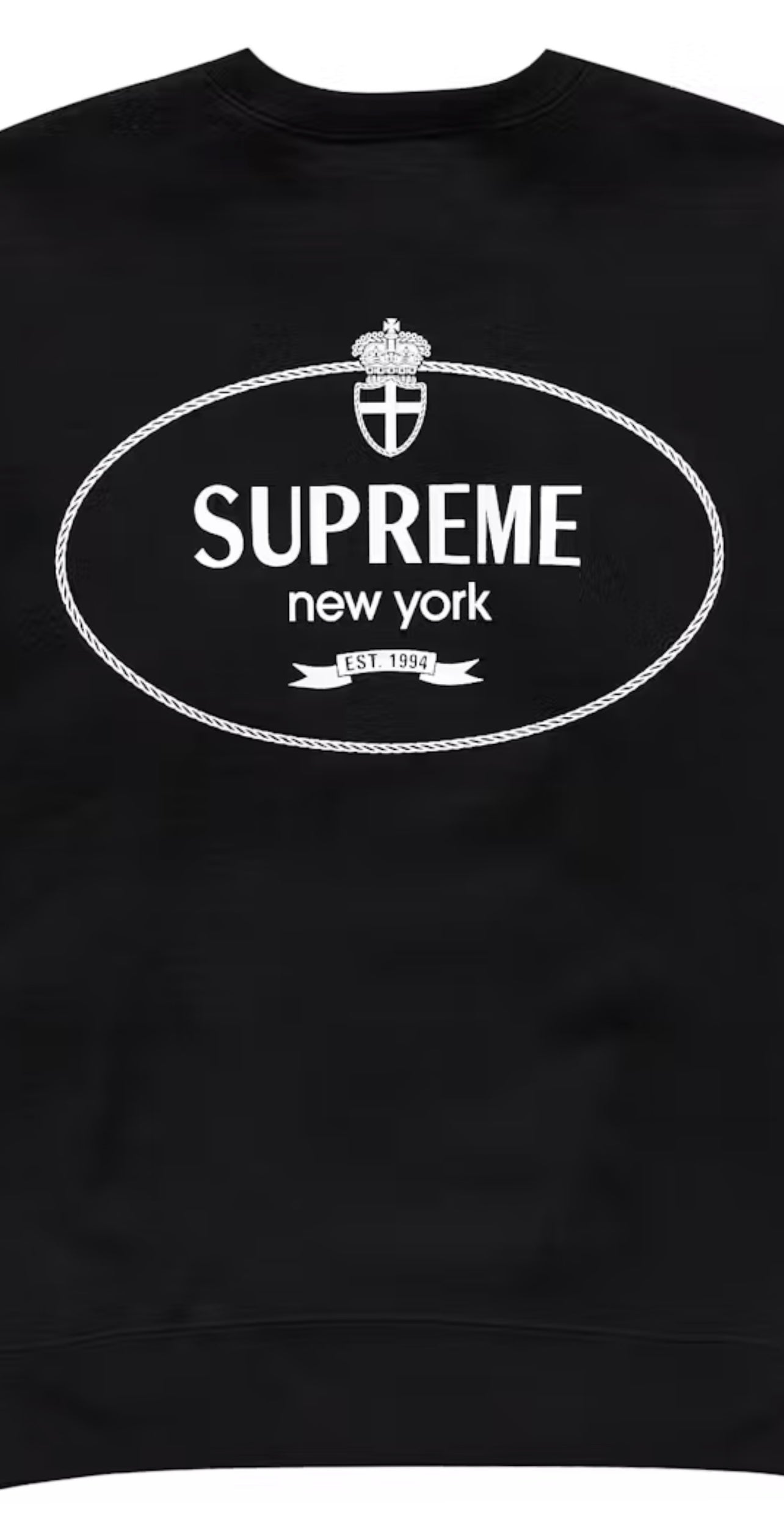 Supreme Crest Crewneck in Black