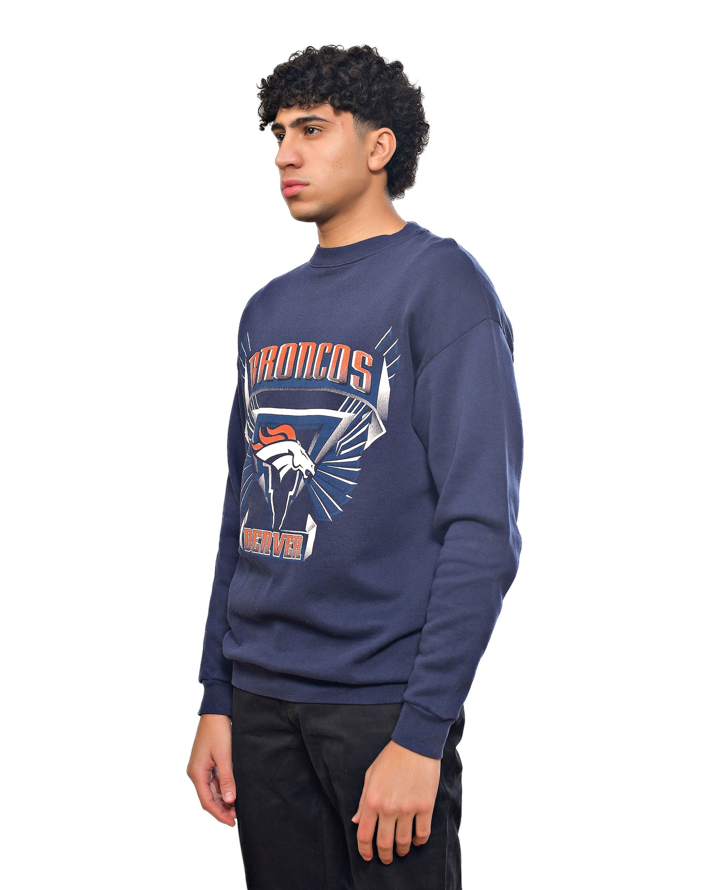 Vintage 90's Denver Bronco Navy Sweatshirt