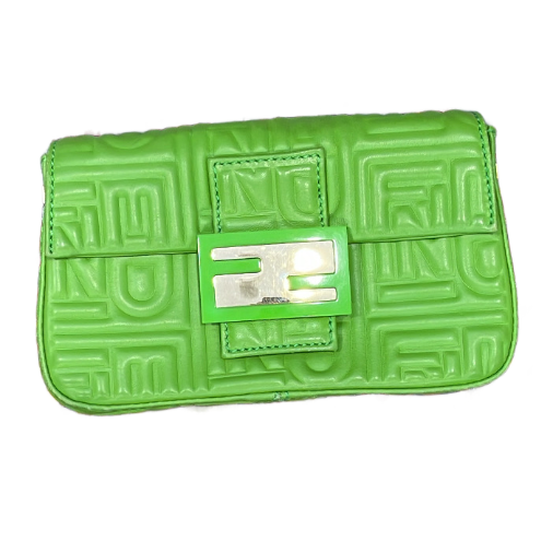 Fendi Baguette Green Clutch/Wallet