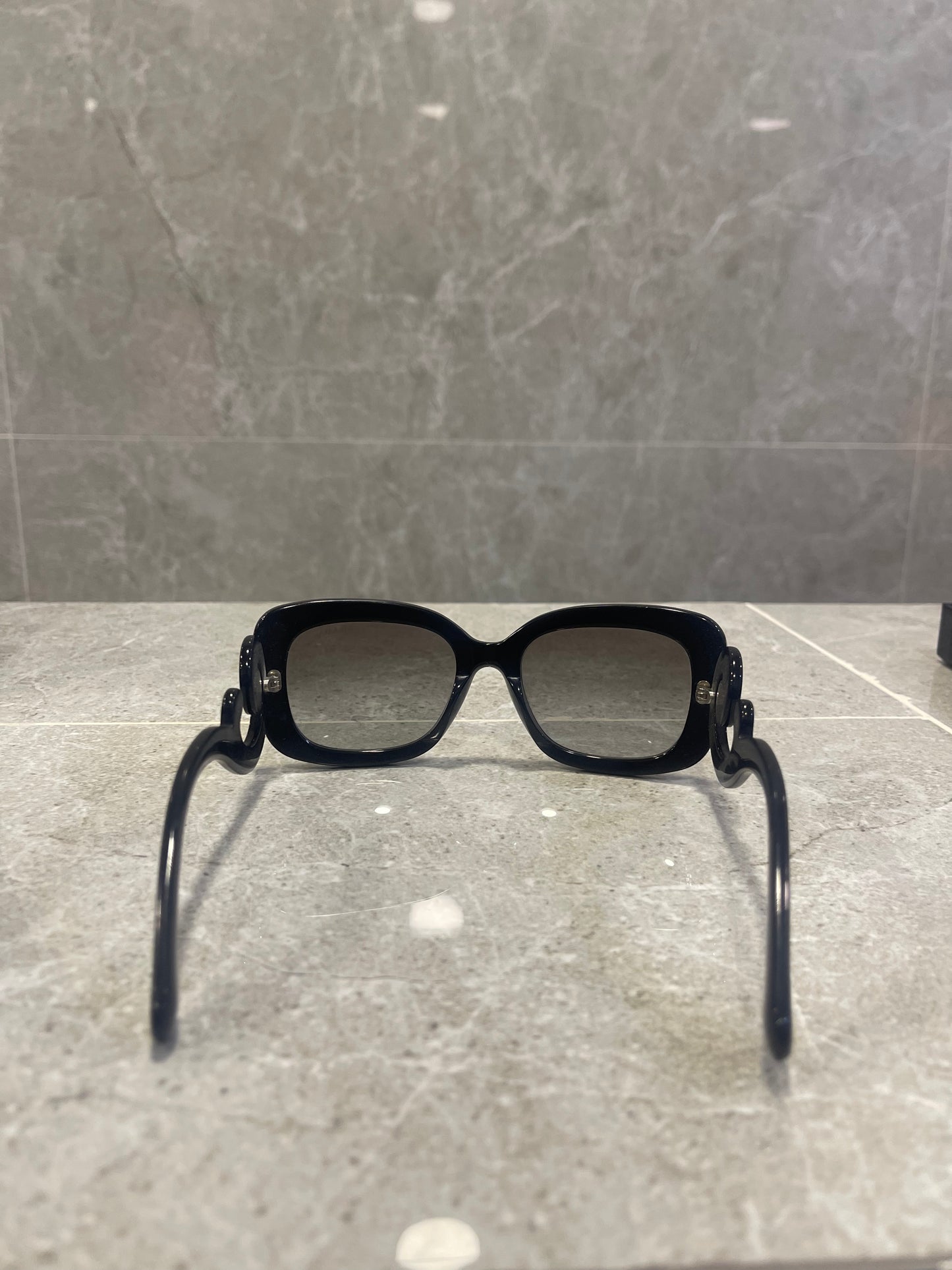 Early/Late 2010's Prada Broque Rectangle Sunglasses