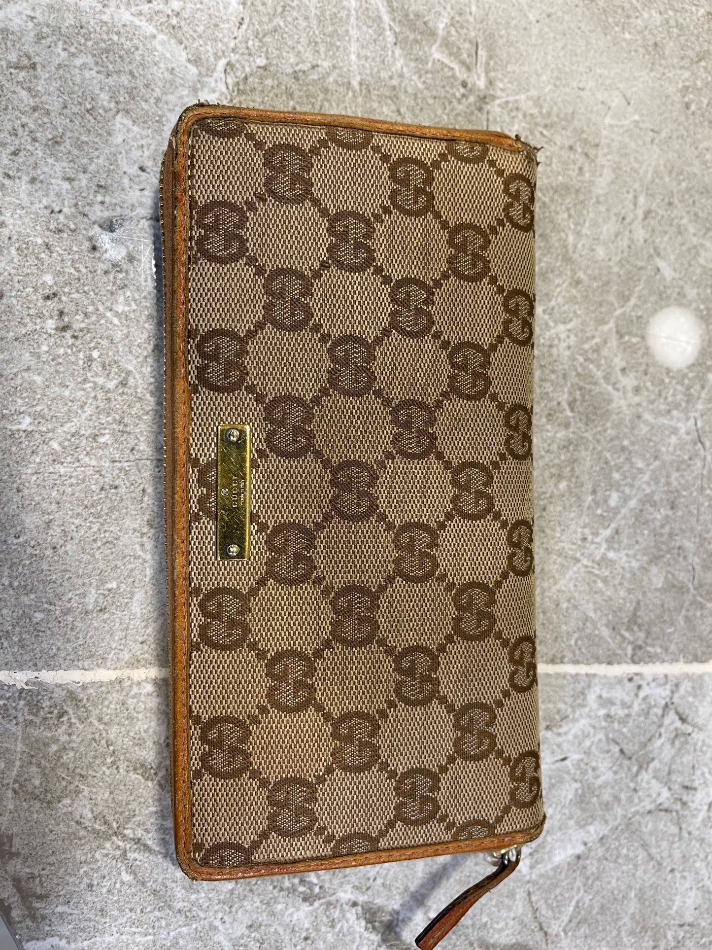 Gucci Monogram Canvas Wrap Around Wallet