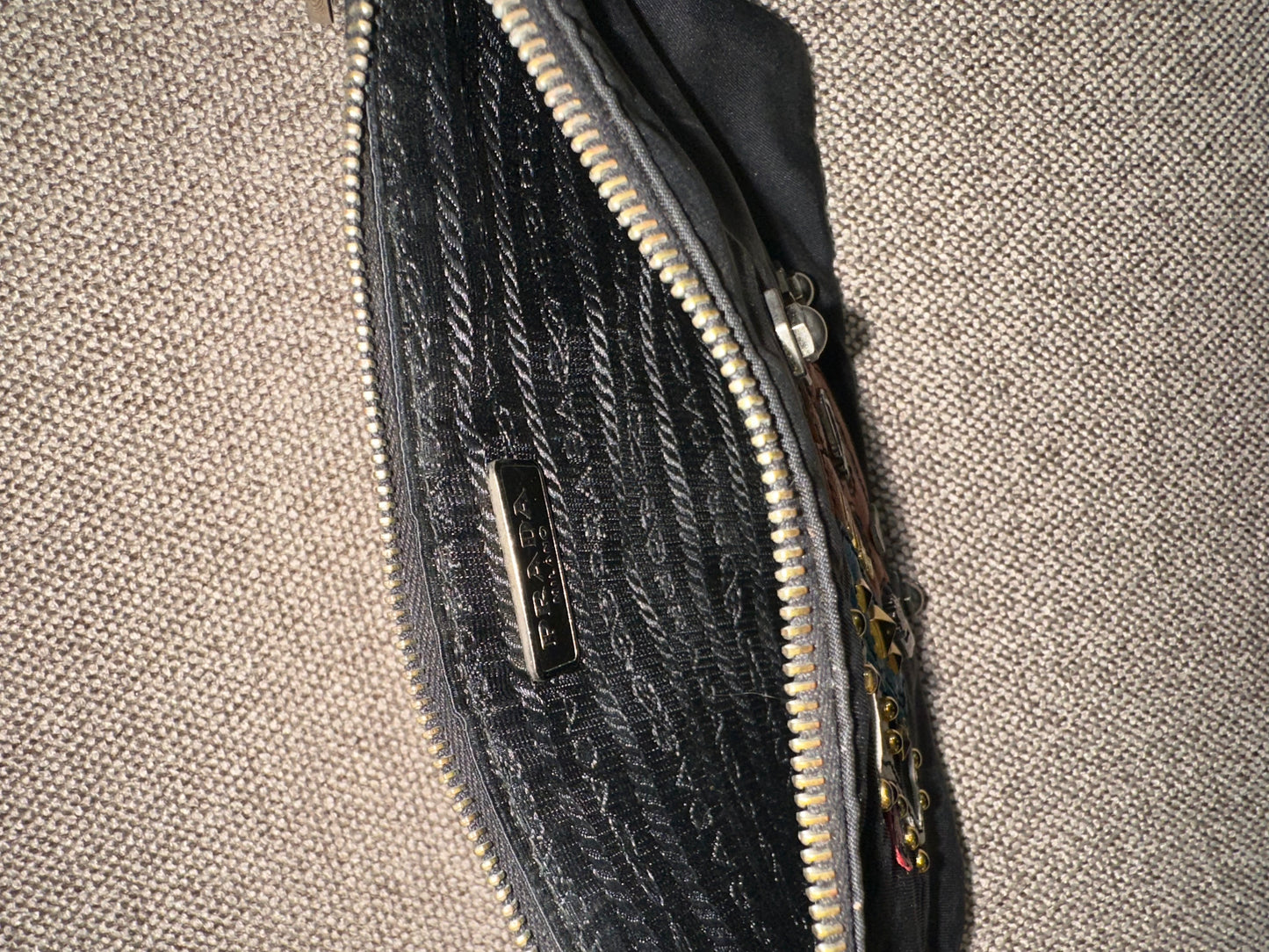 Vintage Prada Skull & Crown Character Pouch