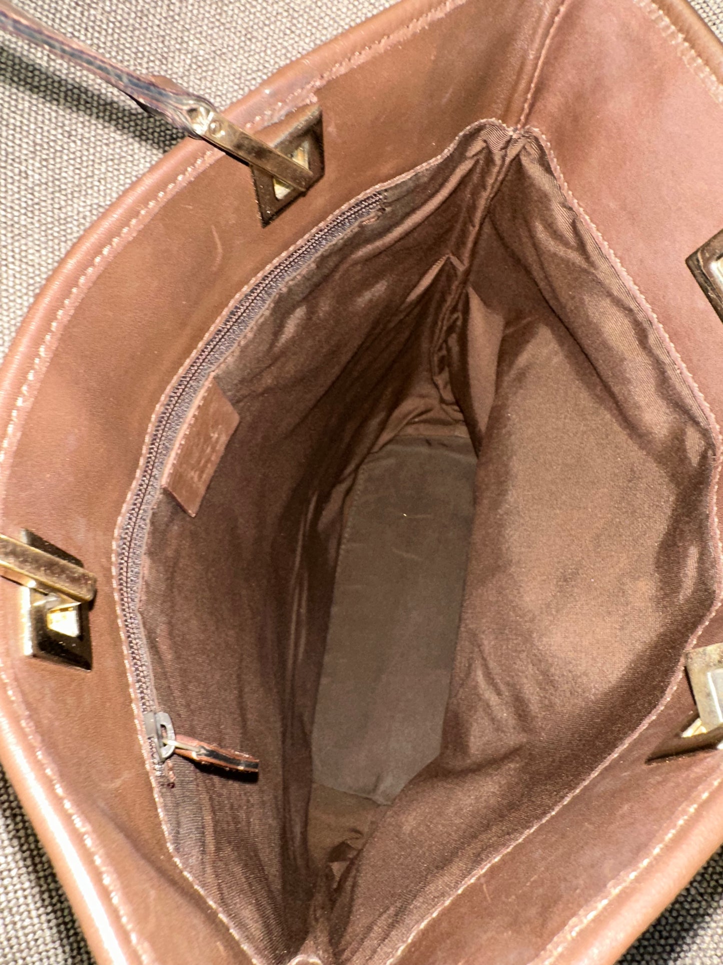 Vintage Gucci Supreme brown small tote