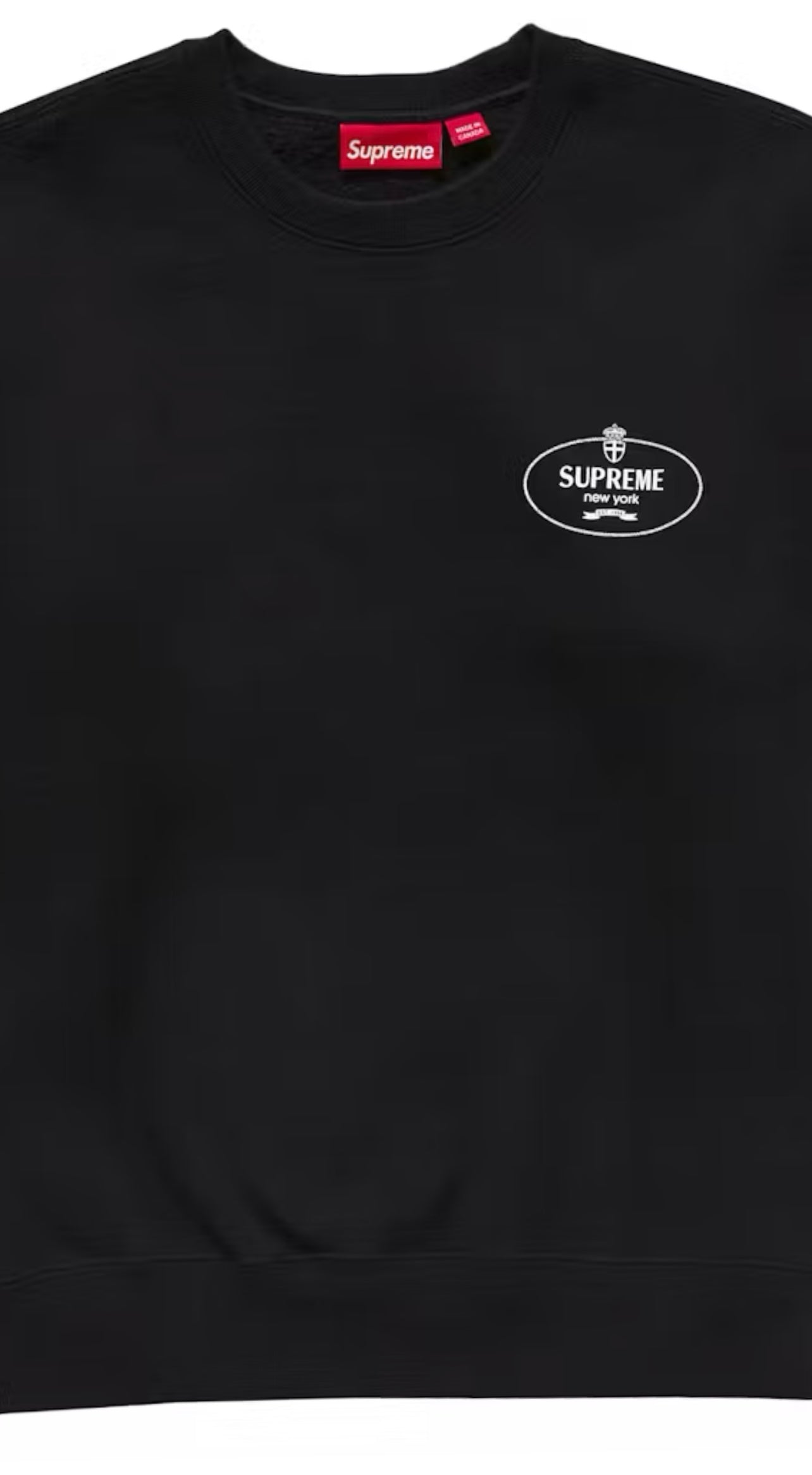 Supreme Crest Crewneck in Black