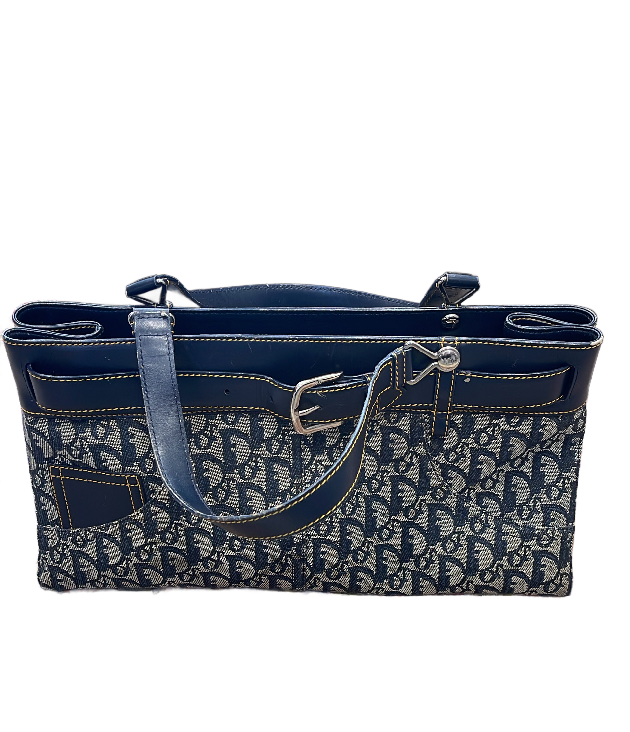 Vintage 2001 John Galliano Dior Navy Canvas Trotter