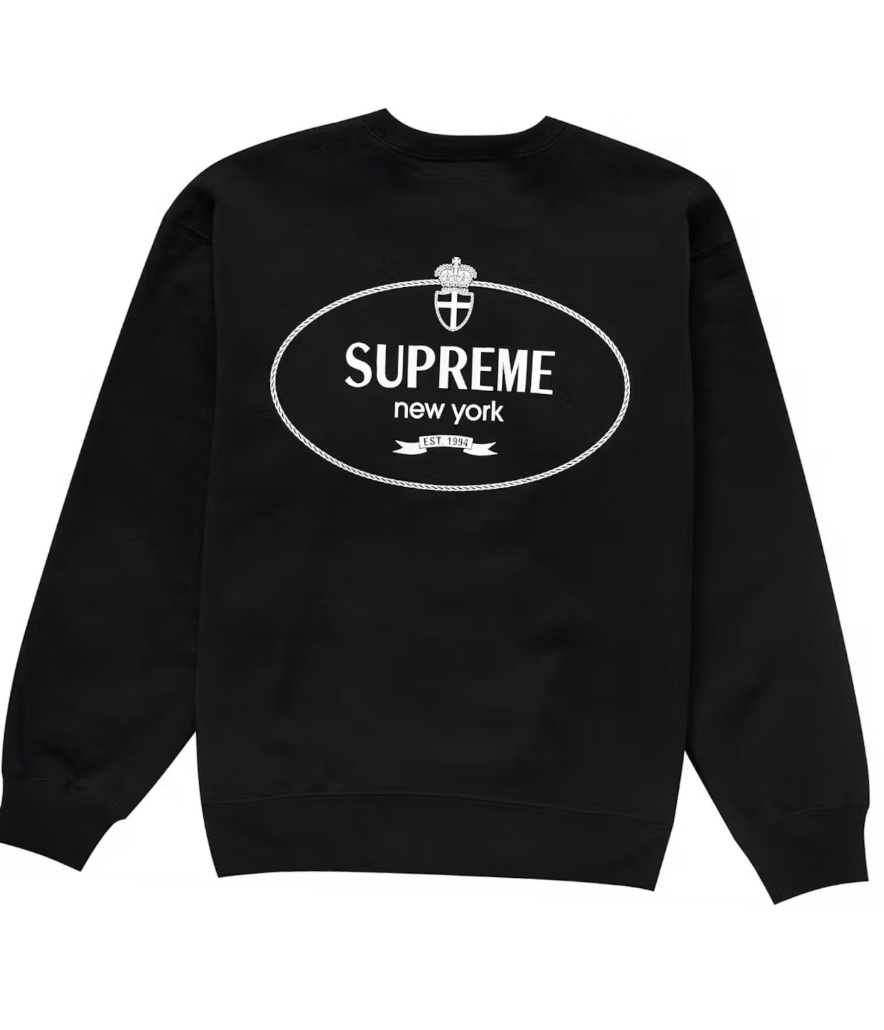Supreme Crest Crewneck in Black