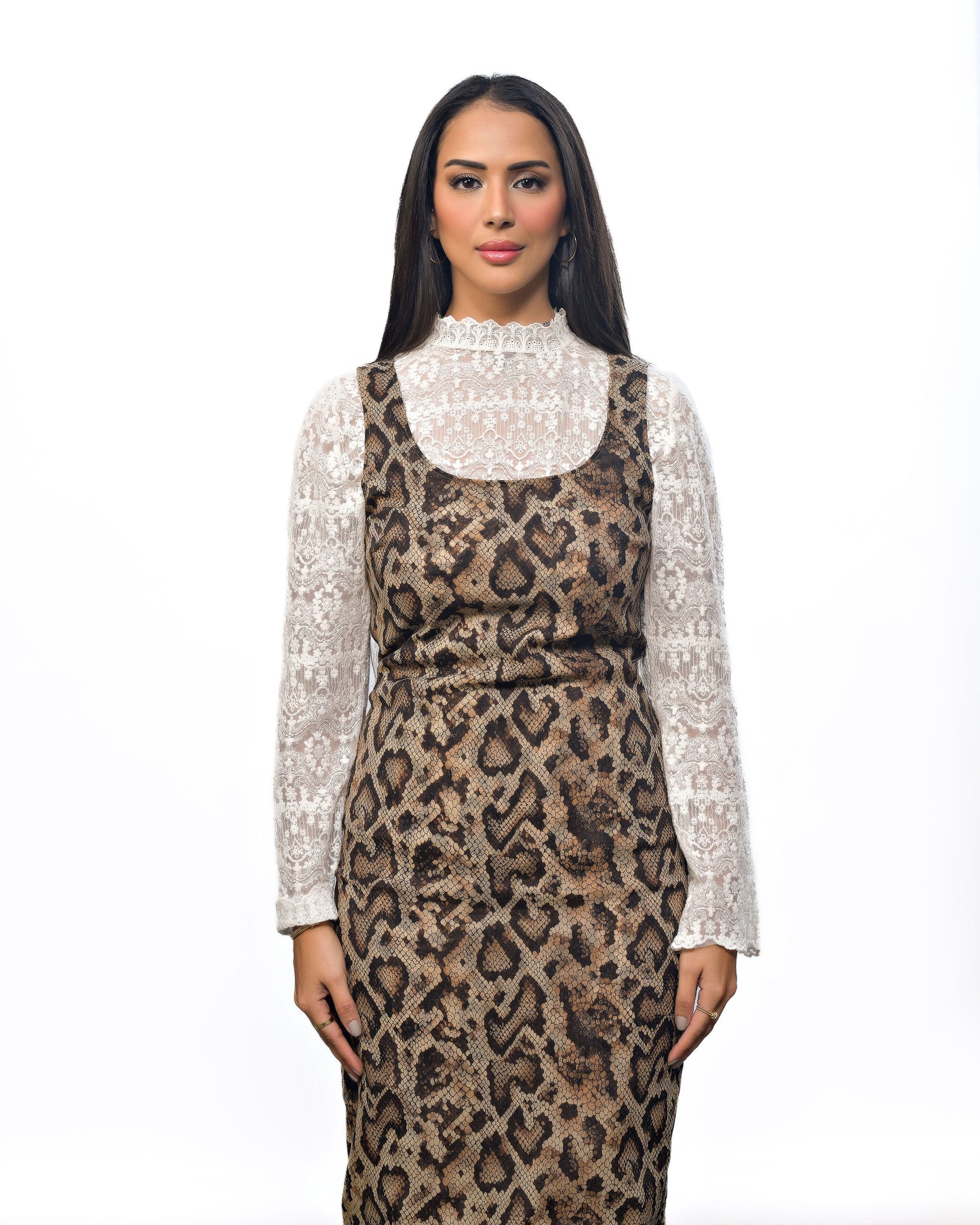 Vintage Late 90's Early 2000's D&G Midi Animal Print Dress