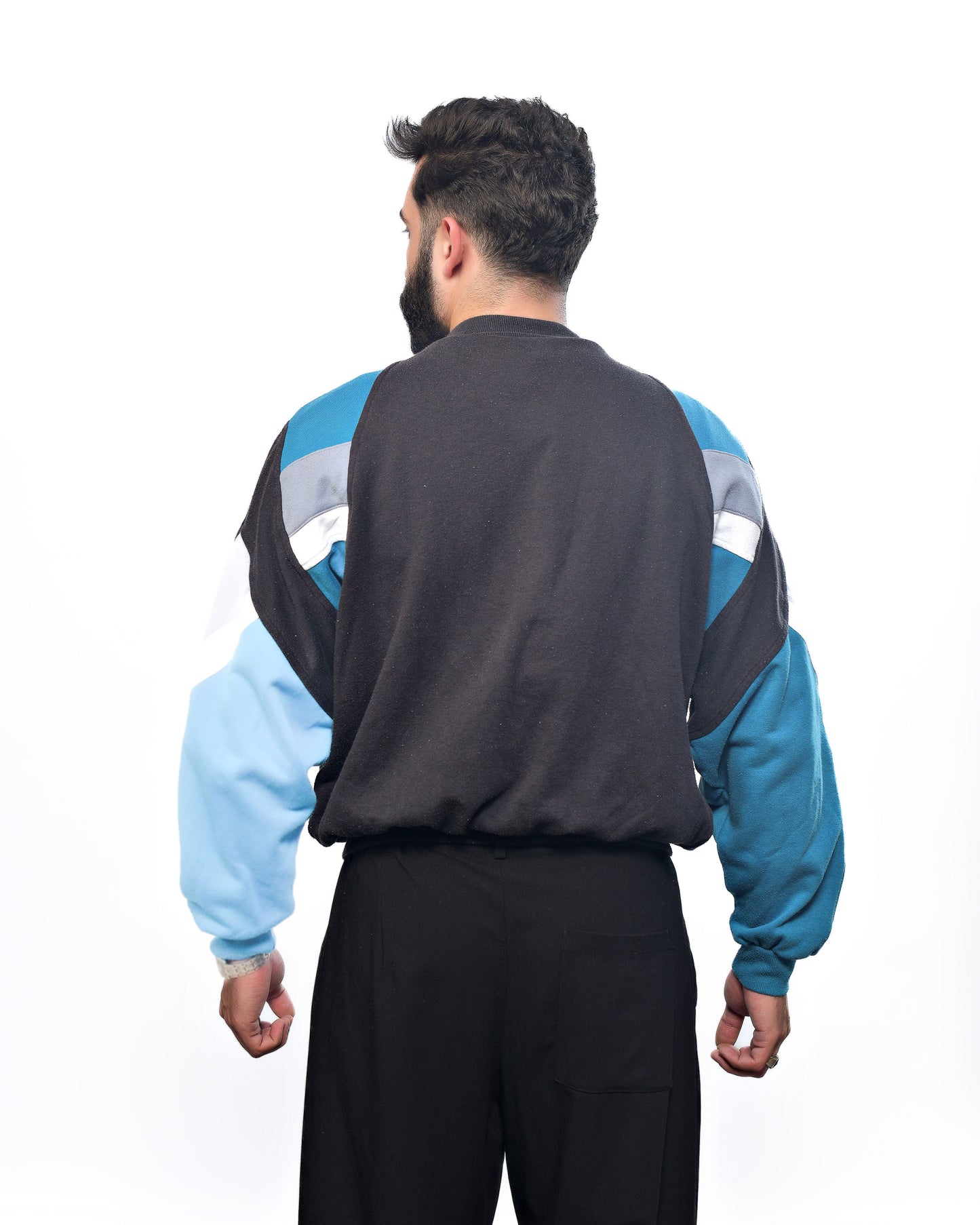 Vintage 90's Adidas blue sleeve 1/4 zip sweatshirt