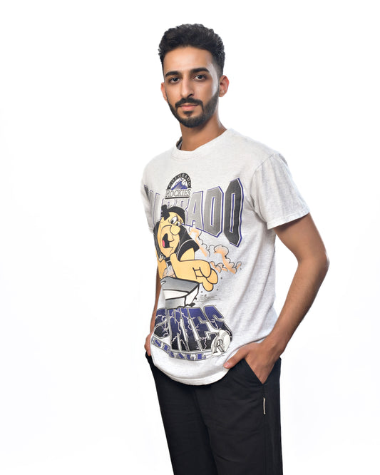 Vintage 90's ML Colorado Rockies Flintstones Tee