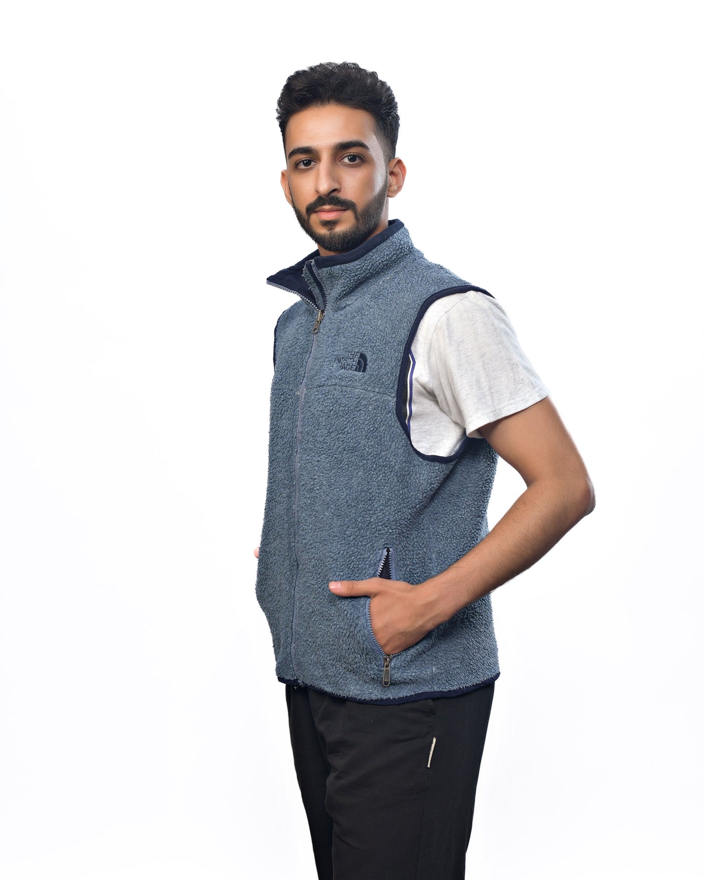 Vintage 00's The North Face Fleece Gilet blue