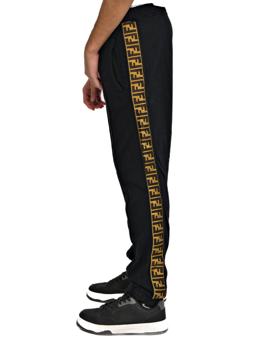 Fendi Monogram Side Strip Cotton Sweatpants