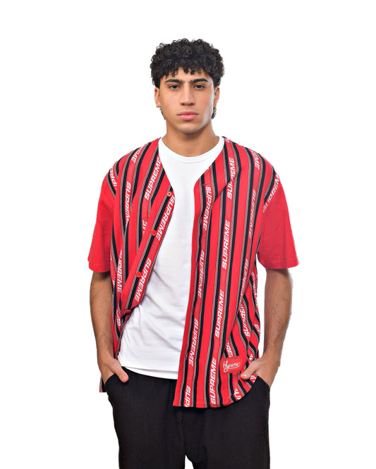 Supreme 2019 Jacquard Logo Baseball Jersey large