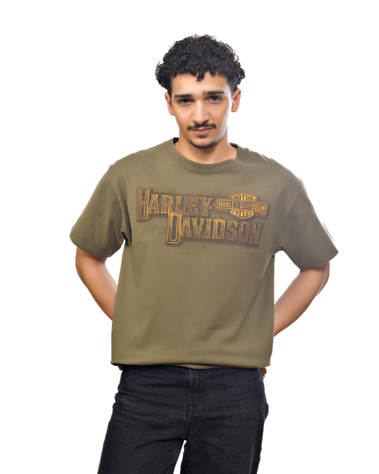 Vintage Harley Davidson Green tee