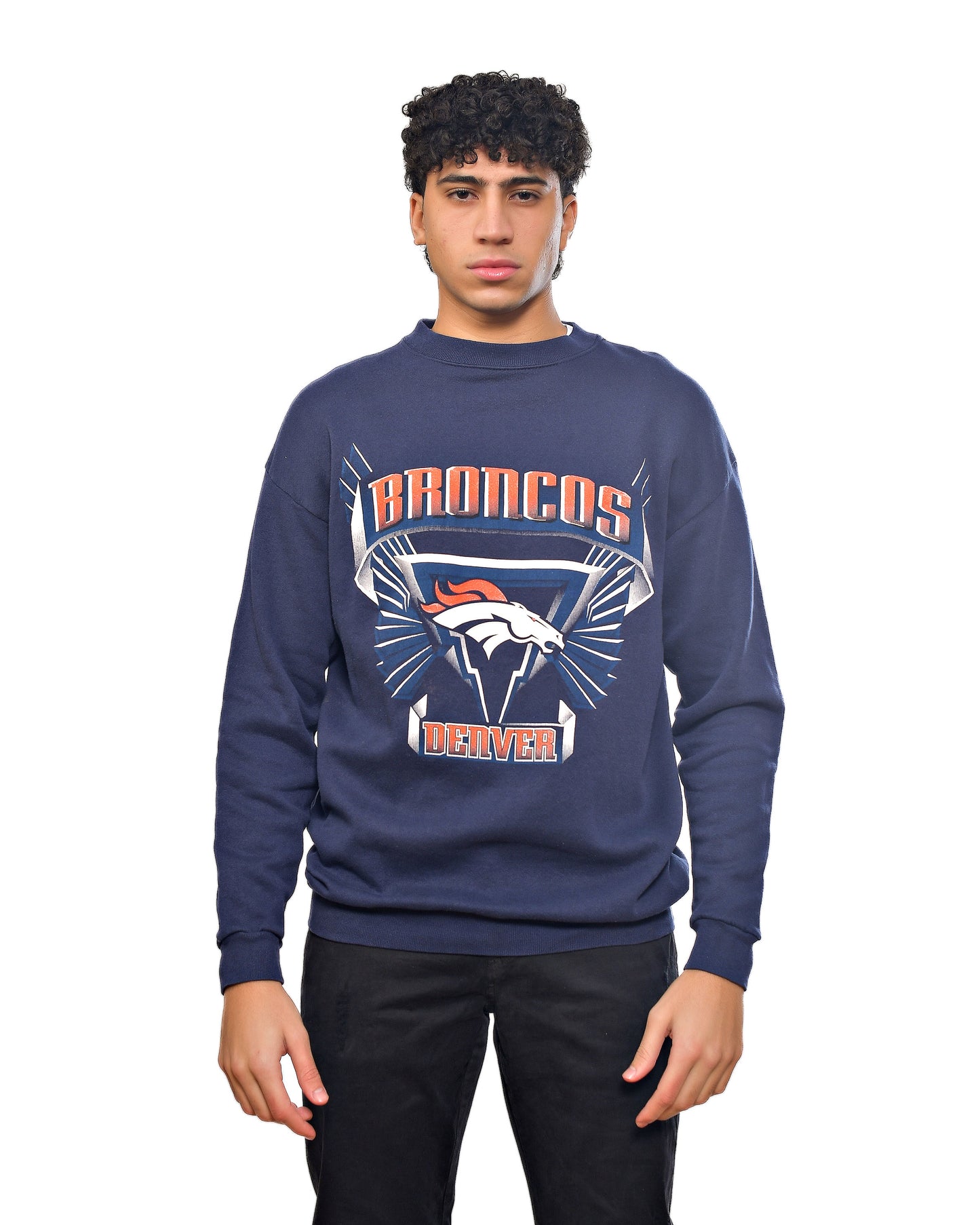 Vintage 90's Denver Bronco Navy Sweatshirt