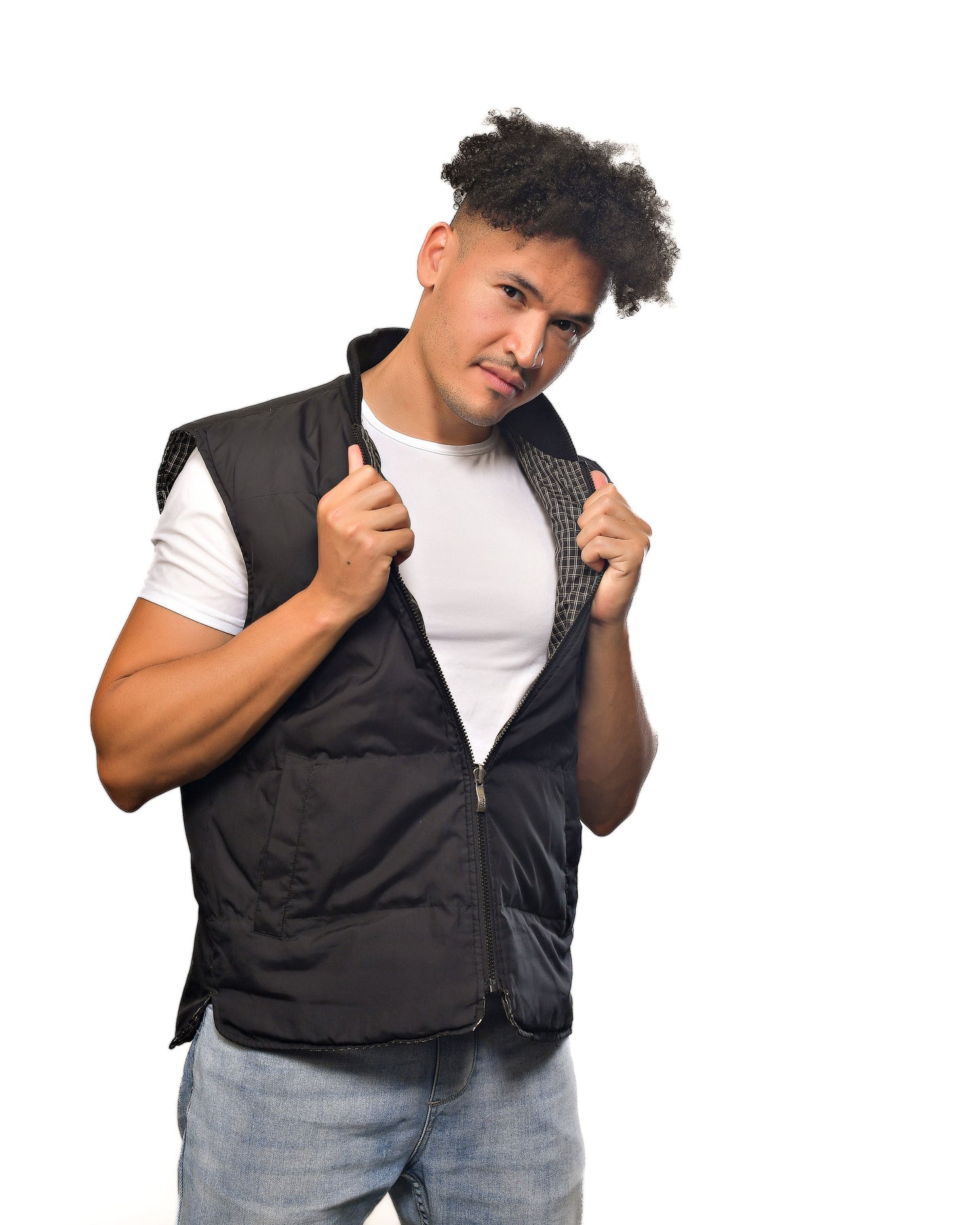 Vintage 90s YSL Reversible Gilet Puffer Jacket