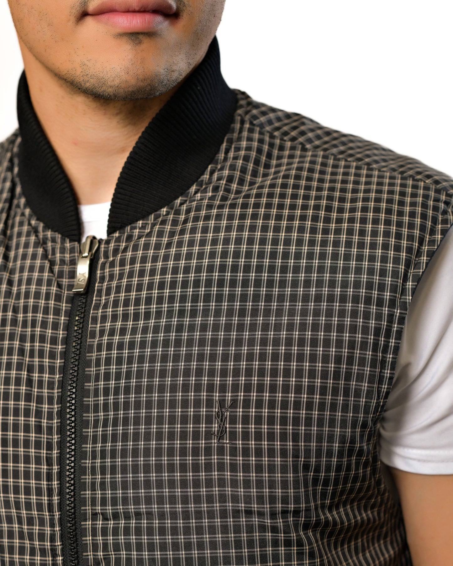 Vintage 90s YSL Reversible Gilet Puffer Jacket