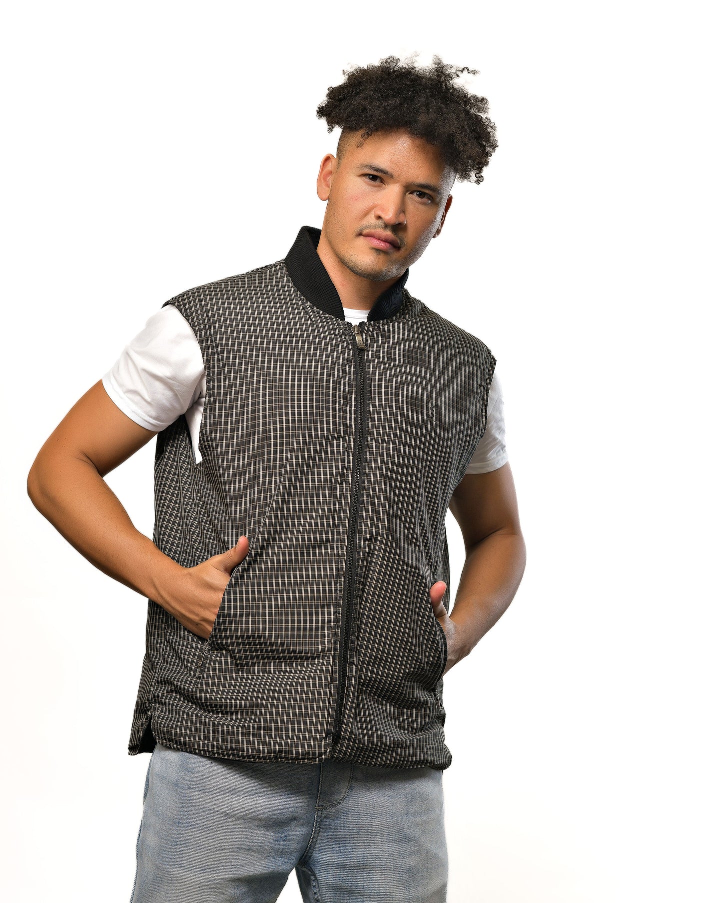Vintage 90s YSL Reversible Gilet Puffer Jacket