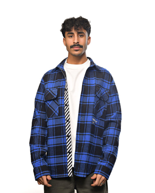 2018/2019 F/W  Off-White Checked Flannel Shirt Black & Blue C/O Virgil Abloh from Business Casual Collection