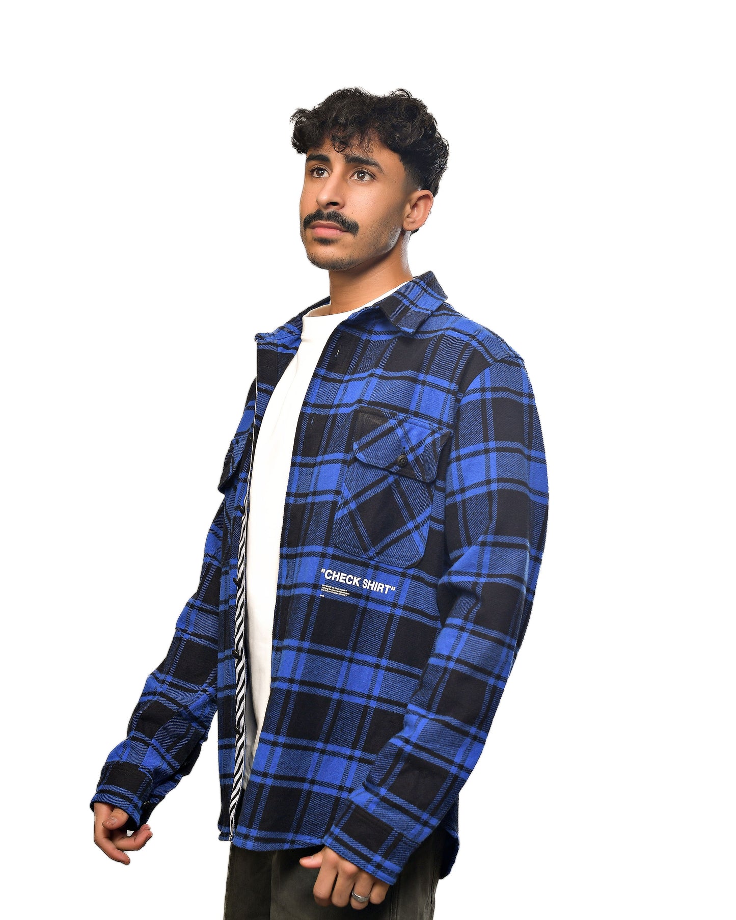 2018/2019 F/W  Off-White Checked Flannel Shirt Black & Blue C/O Virgil Abloh from Business Casual Collection