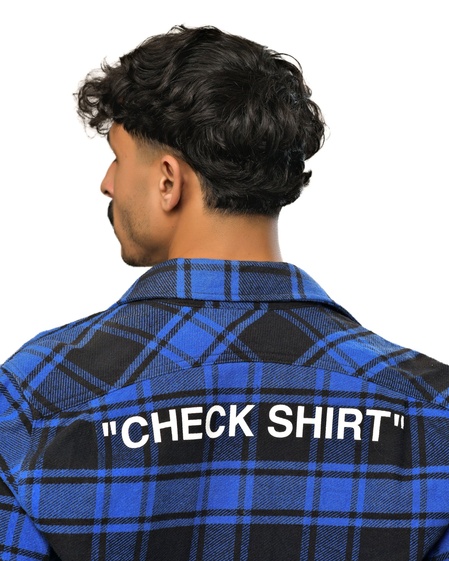 2018/2019 F/W  Off-White Checked Flannel Shirt Black & Blue C/O Virgil Abloh from Business Casual Collection