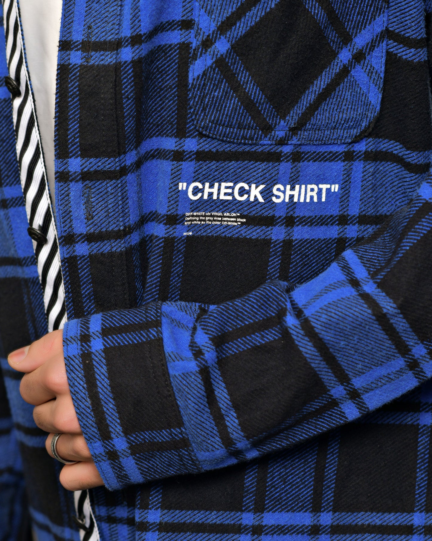 2018/2019 F/W  Off-White Checked Flannel Shirt Black & Blue C/O Virgil Abloh from Business Casual Collection
