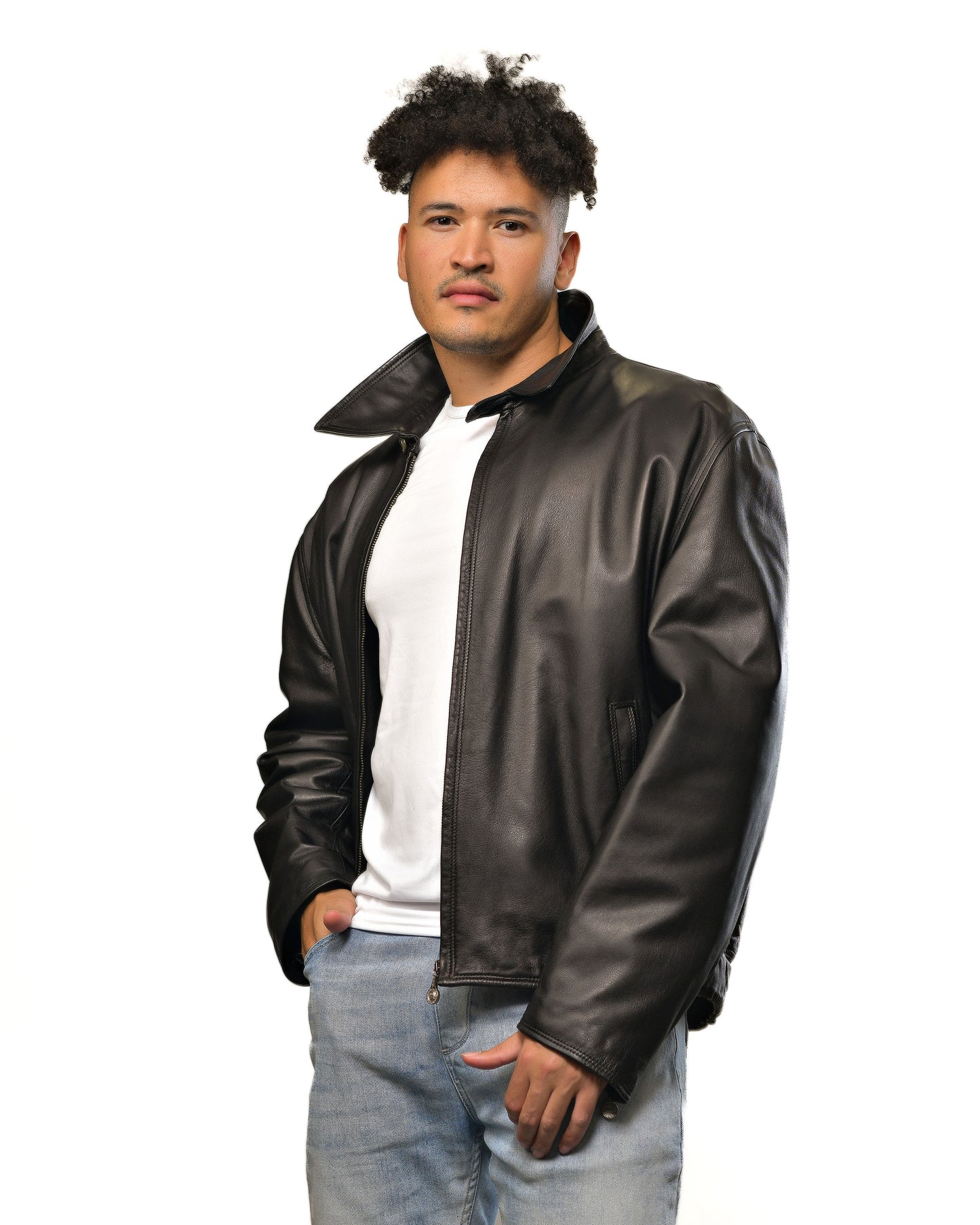 Vintage 1990 V2 Versace Motto Leather Jacket
