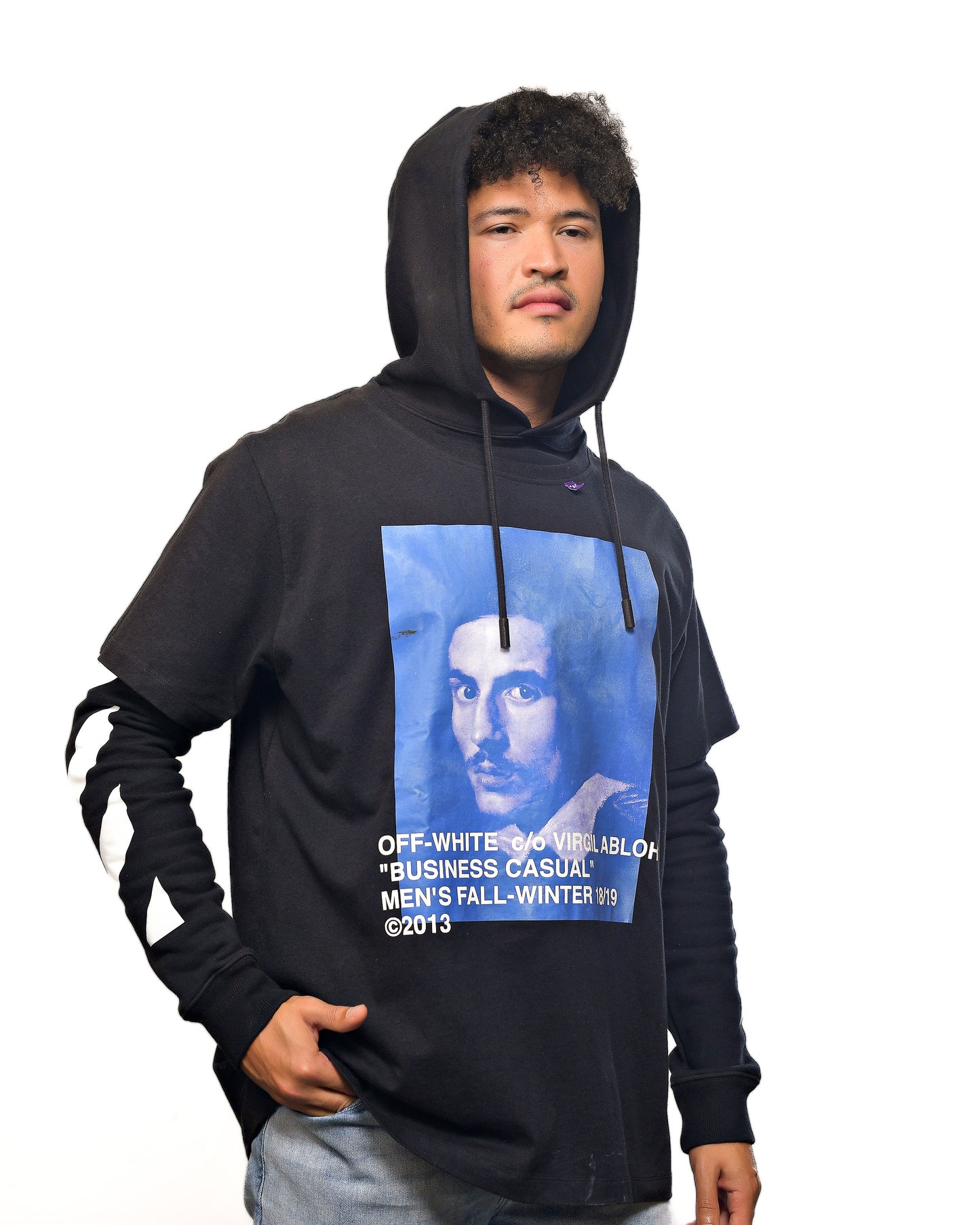 Off-White c/o Virgil Abloh "Business Casual" Bernini Spliced Hoodie 2018/2019