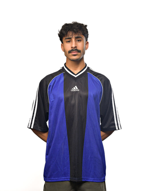 Vintage 2000's Adidas football tee blue