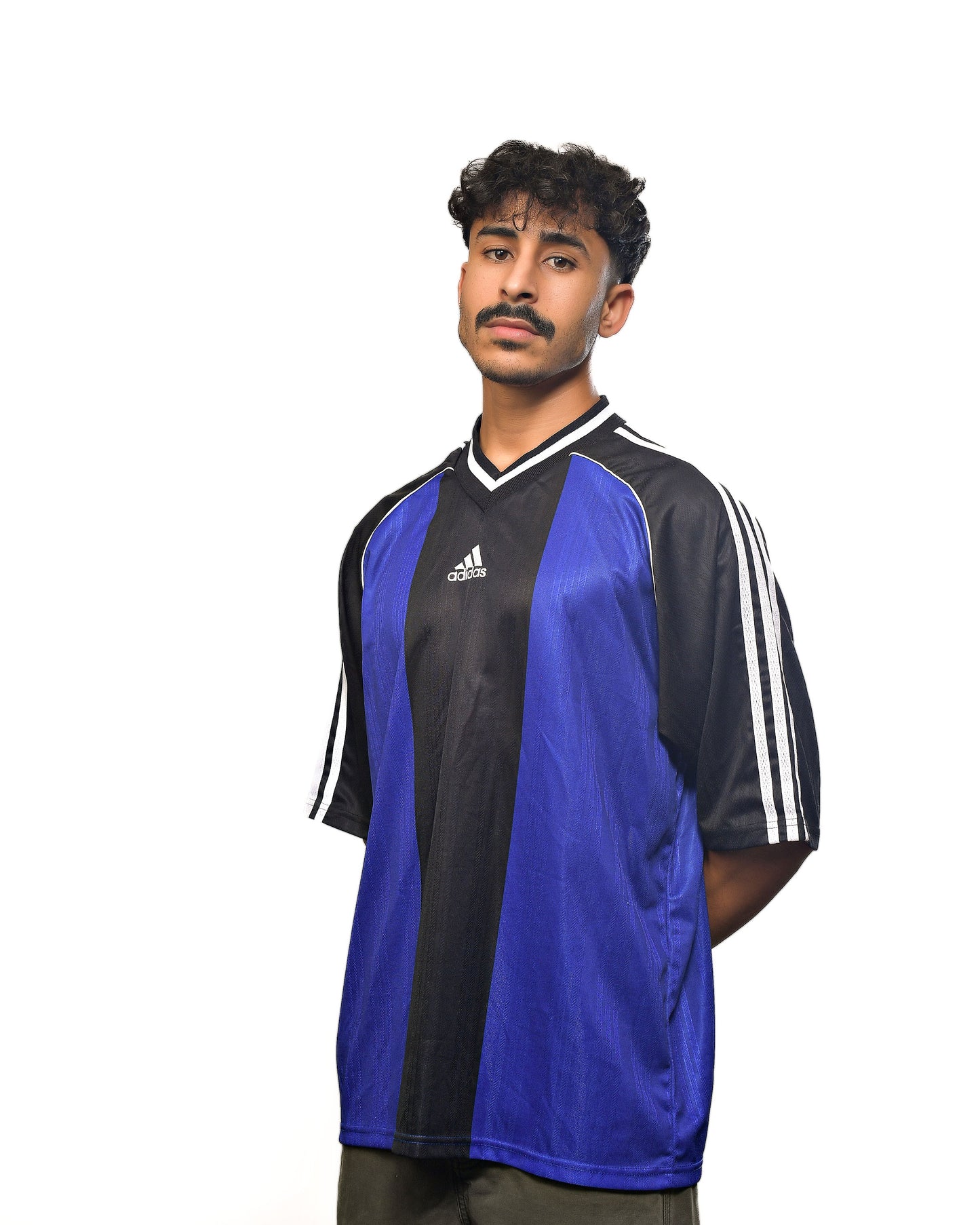 Vintage 2000's Adidas football tee blue