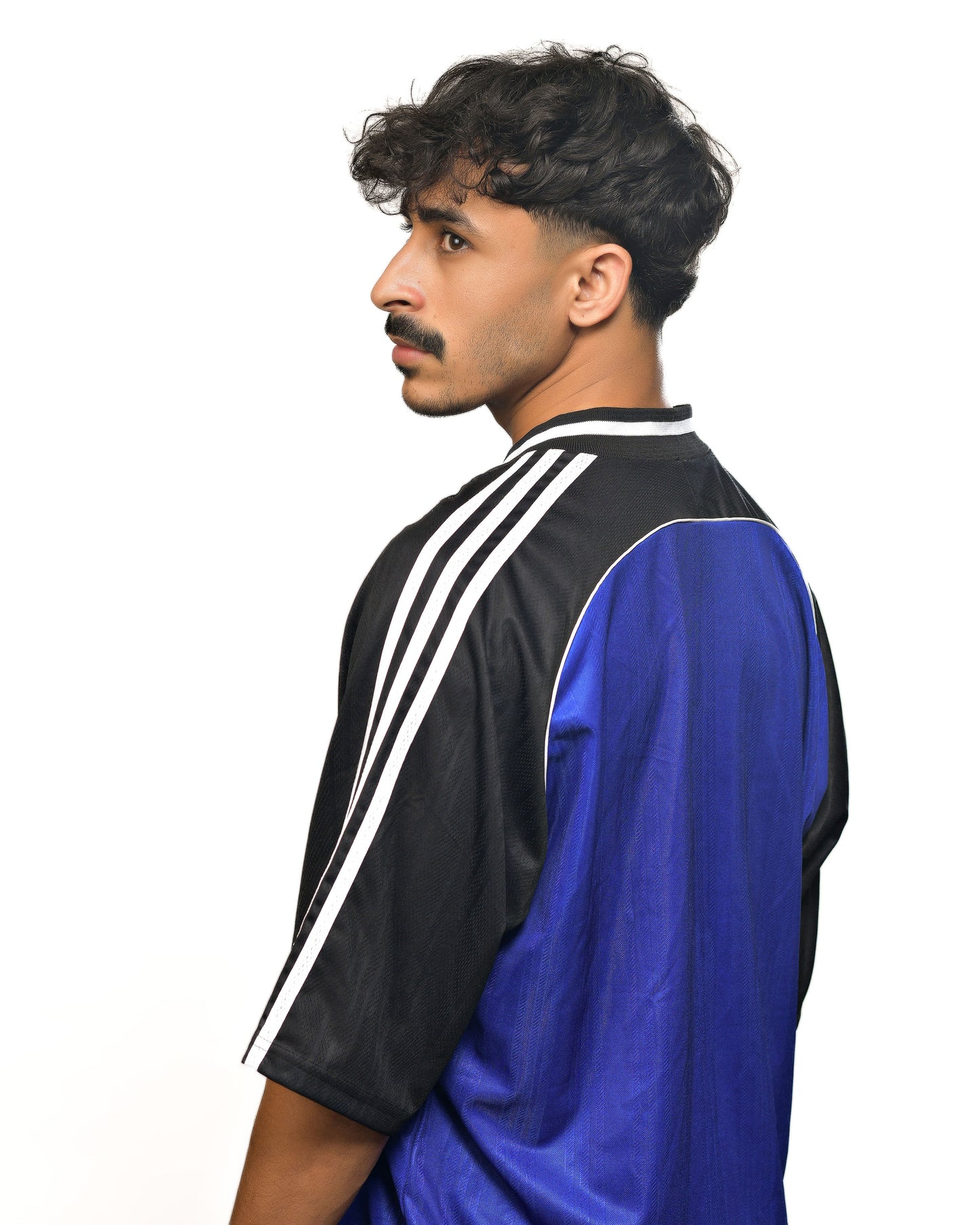Vintage 2000's Adidas football tee blue