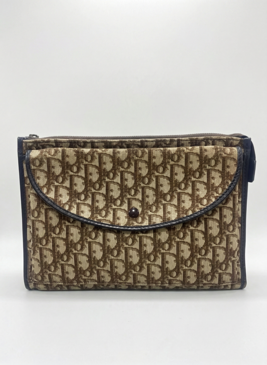 Vintage 90’s Christian Dior monogram canvas clutch