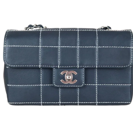 Vintage 2002-2003 Chanel Chocolate Bar Flap Bag