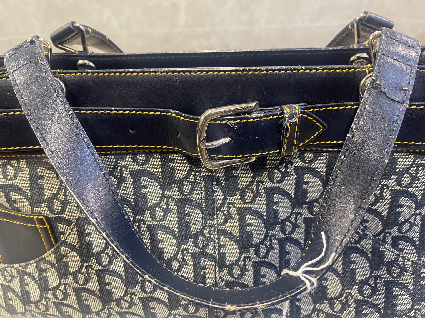 Vintage 2001 John Galliano Dior Navy Canvas Trotter