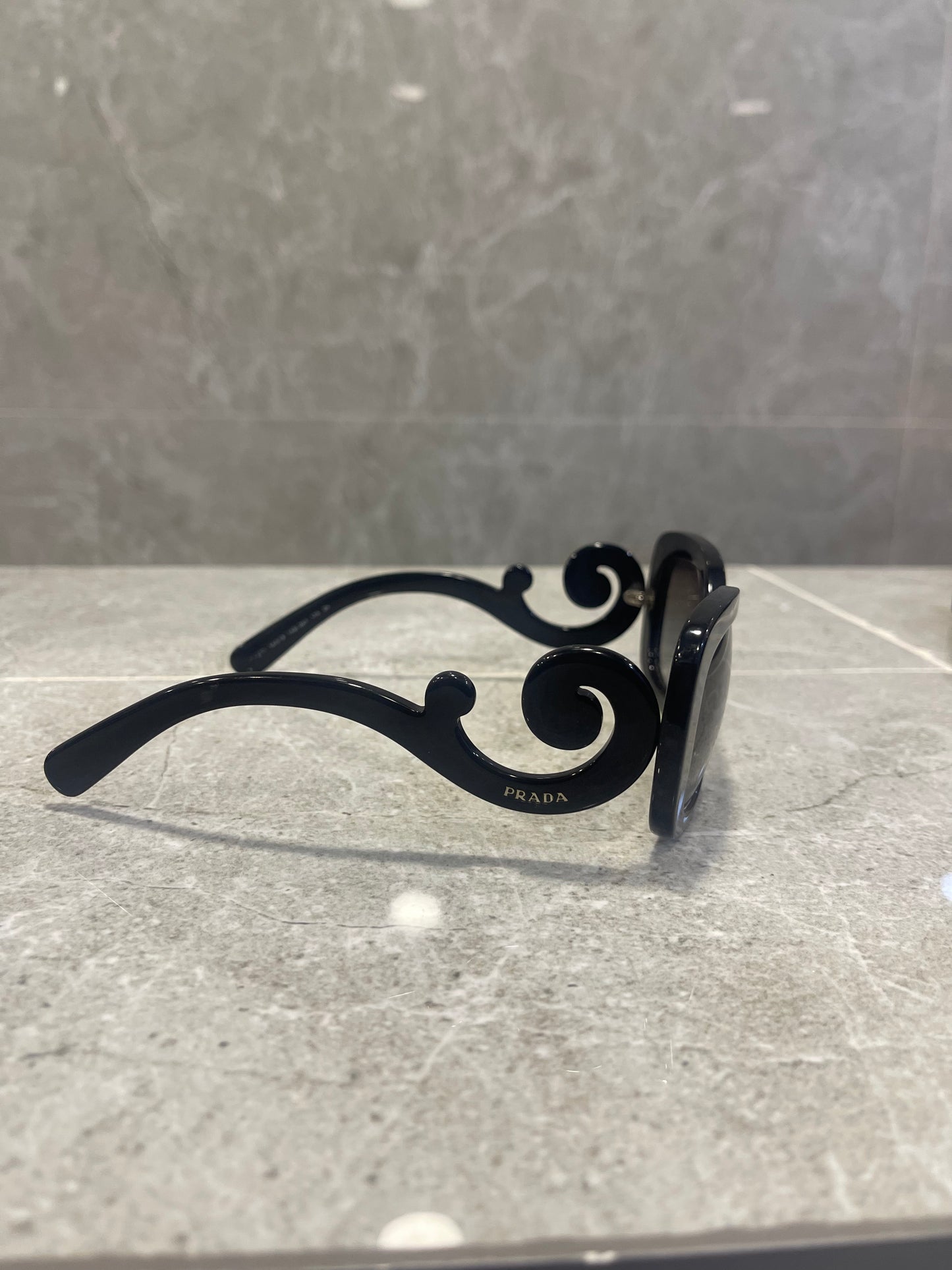 Early/Late 2010's Prada Broque Rectangle Sunglasses