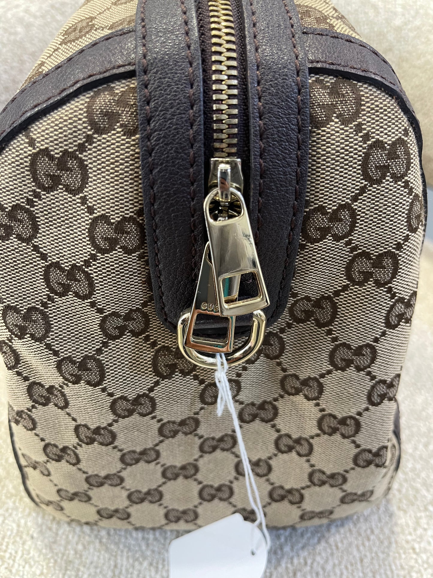 2018 Gucci GG Monogram Canvas Boston Bag Bee Emblem (no strap)