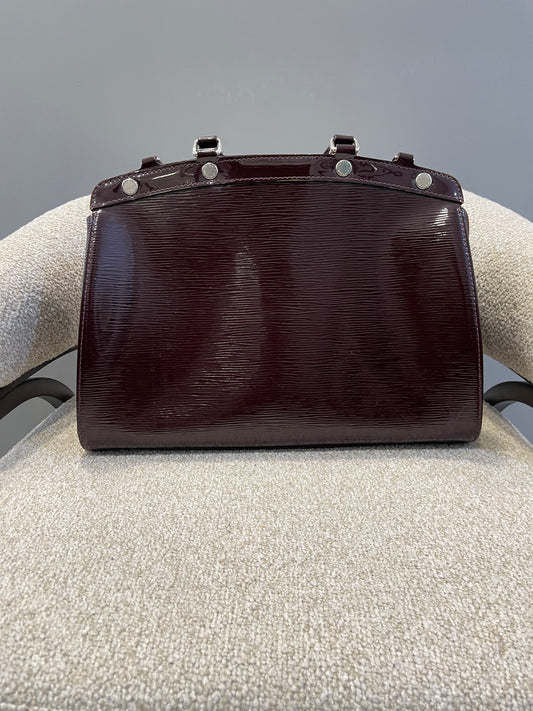 2012 LV Brea Handbag Epic Leather MM Tote Bag in Burgundy