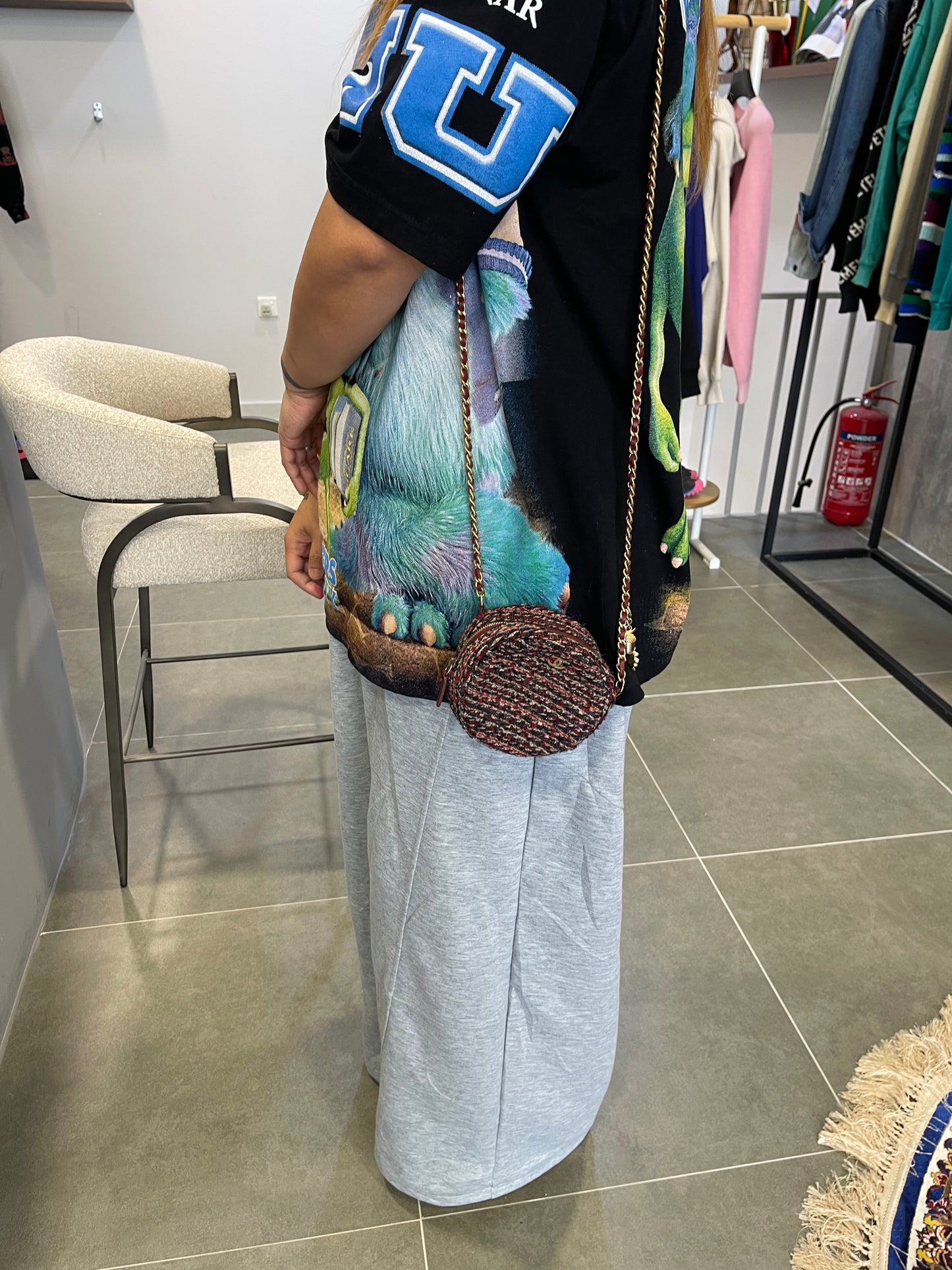Rare Chanel Small Tweed Circle Bag Fall/Winter 2018/2019 by Karl Lagerfeld