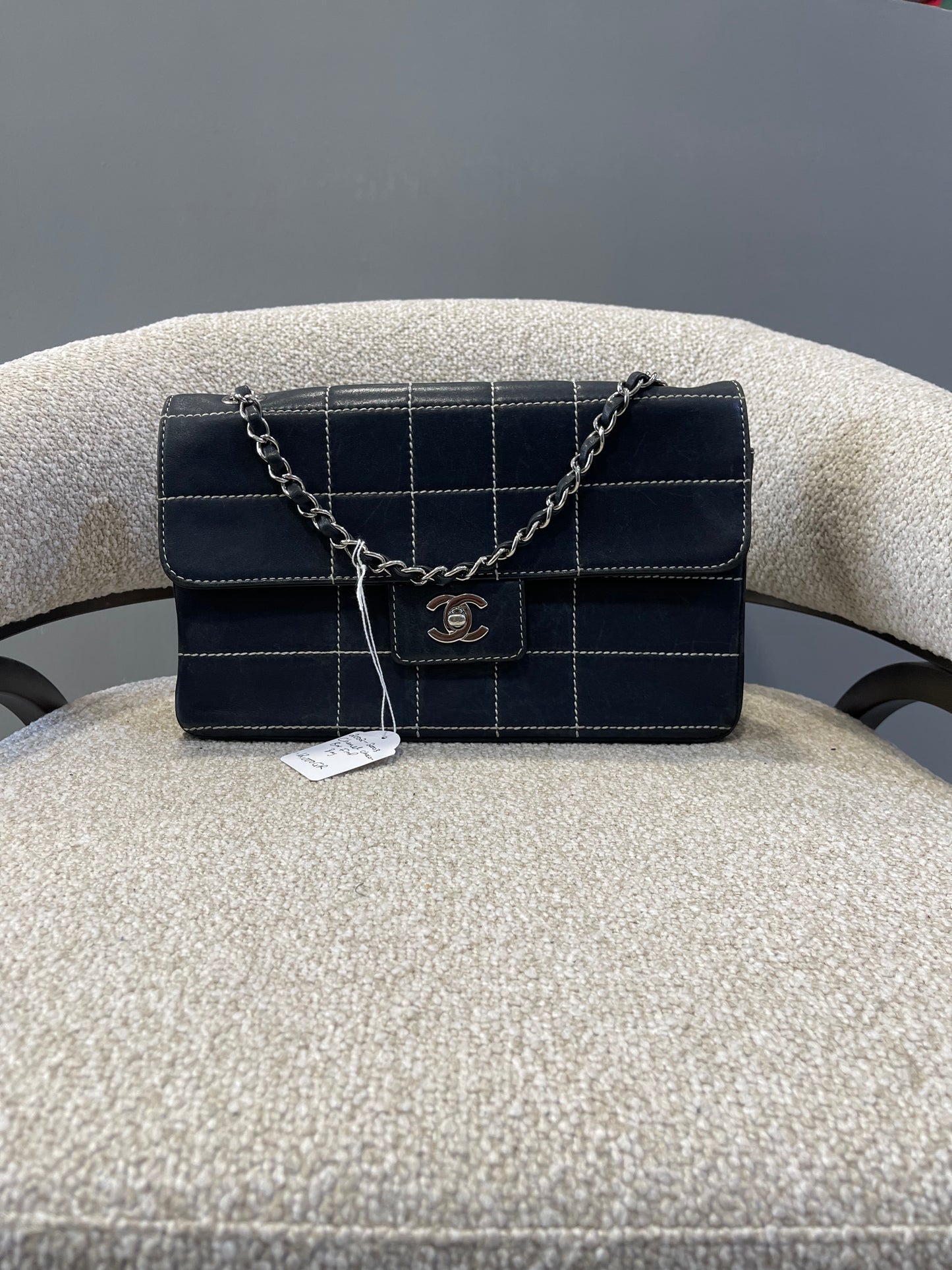 Vintage 2002-2003 Chanel Chocolate Bar Flap Bag