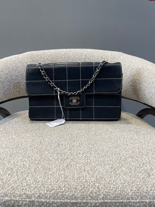 Vintage 2002-2003 Chanel Chocolate Bar Flap Bag