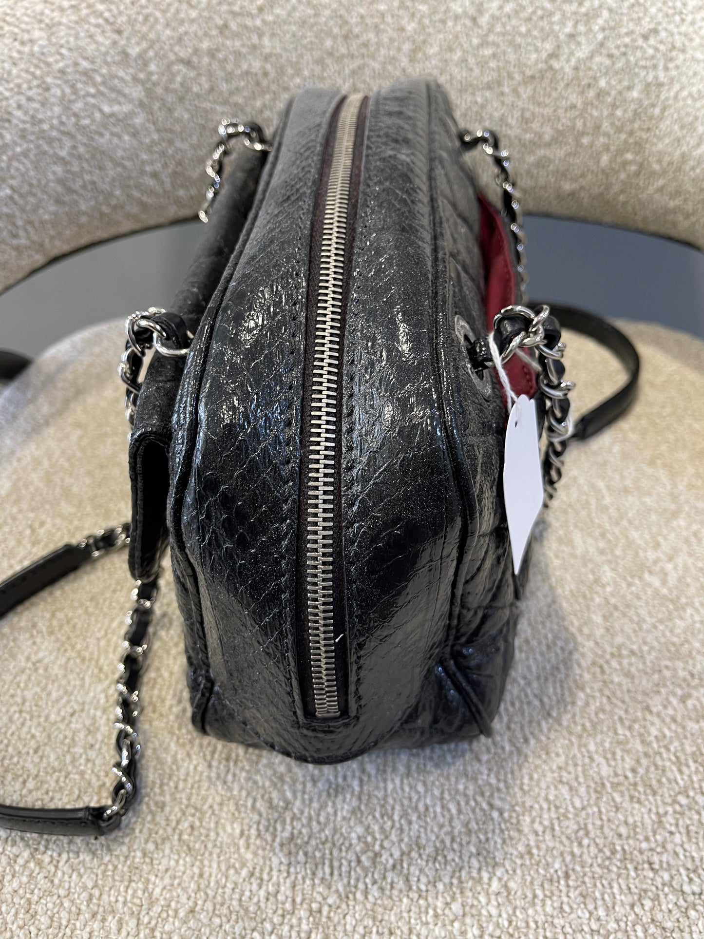 Chanel 2012-2013 Python Camera Bag (recolored to black)