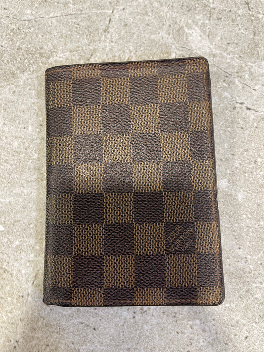 LV Damier Brown Leather Card/Passport Holder