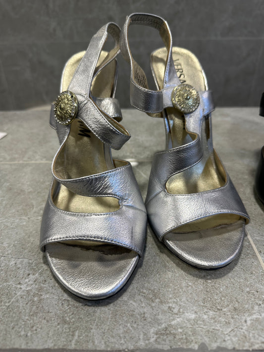 2011 Versace x H&M Silver Strappy Sandals