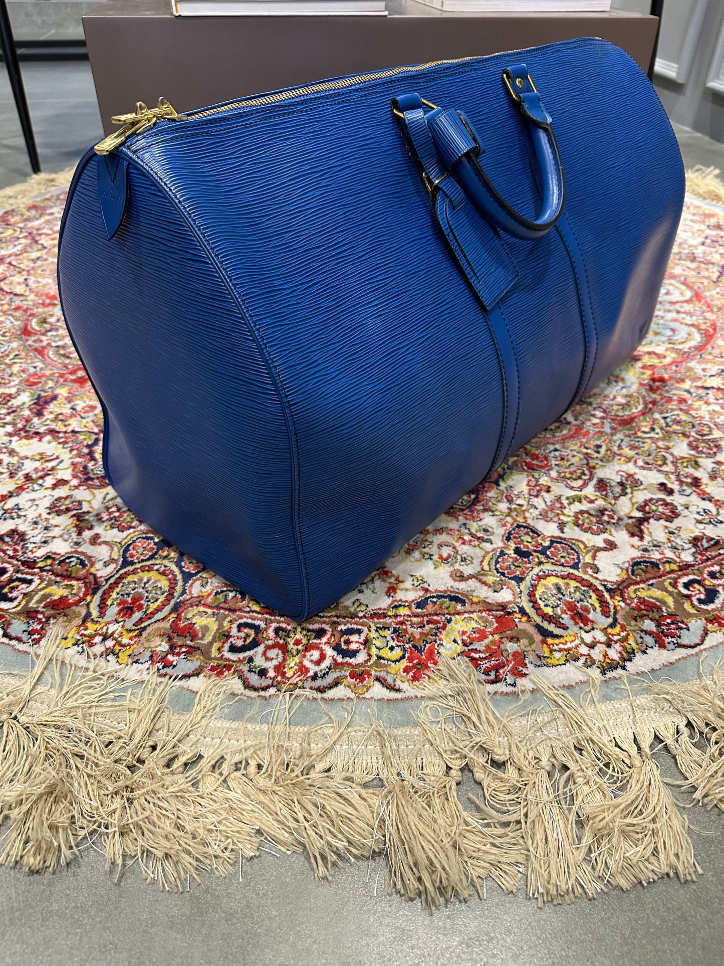 Vintage 1990 LV Keepall in Epic Leather Blue size 55 (not strap version)