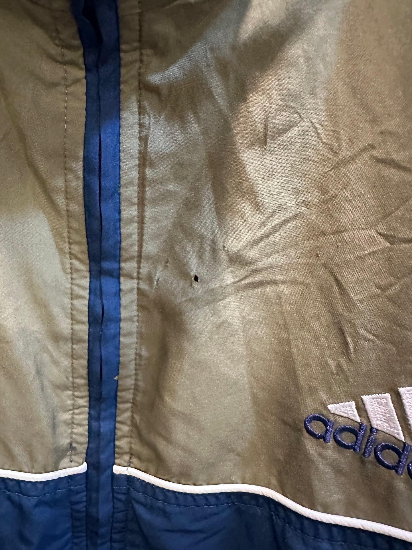 Vintage early 2000's Green & Navy Adidas Windbreaker