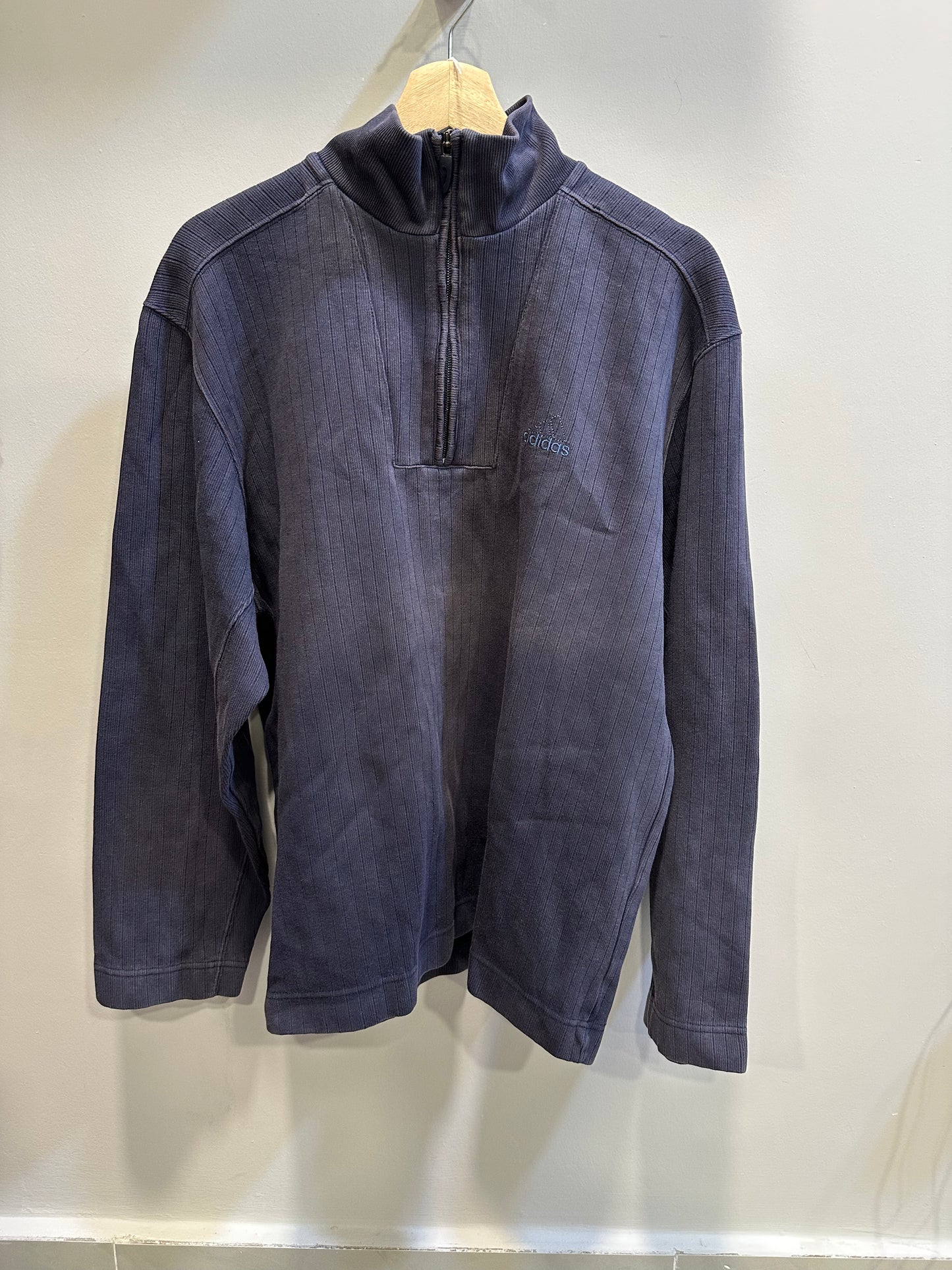 Vintage 90's Adidas 1/4 zip ribbed sweatshirt