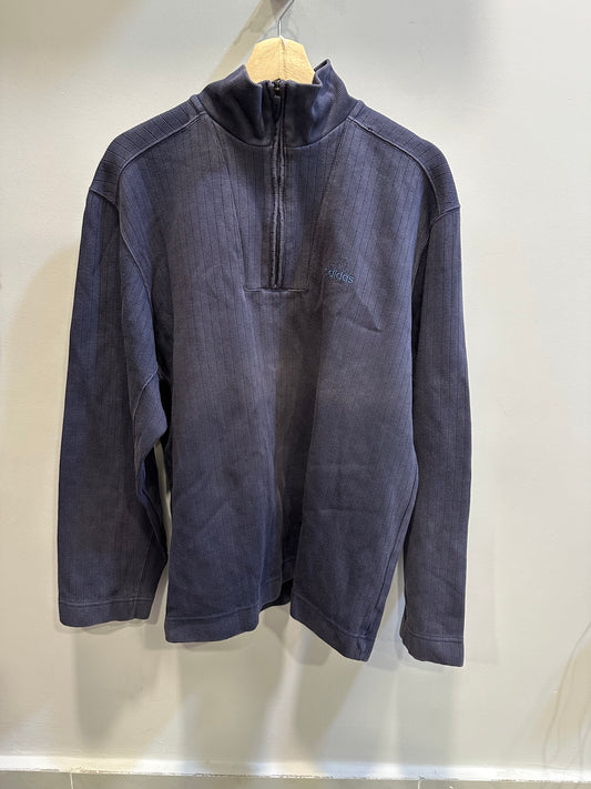 Vintage 90's Adidas 1/4 zip ribbed sweatshirt
