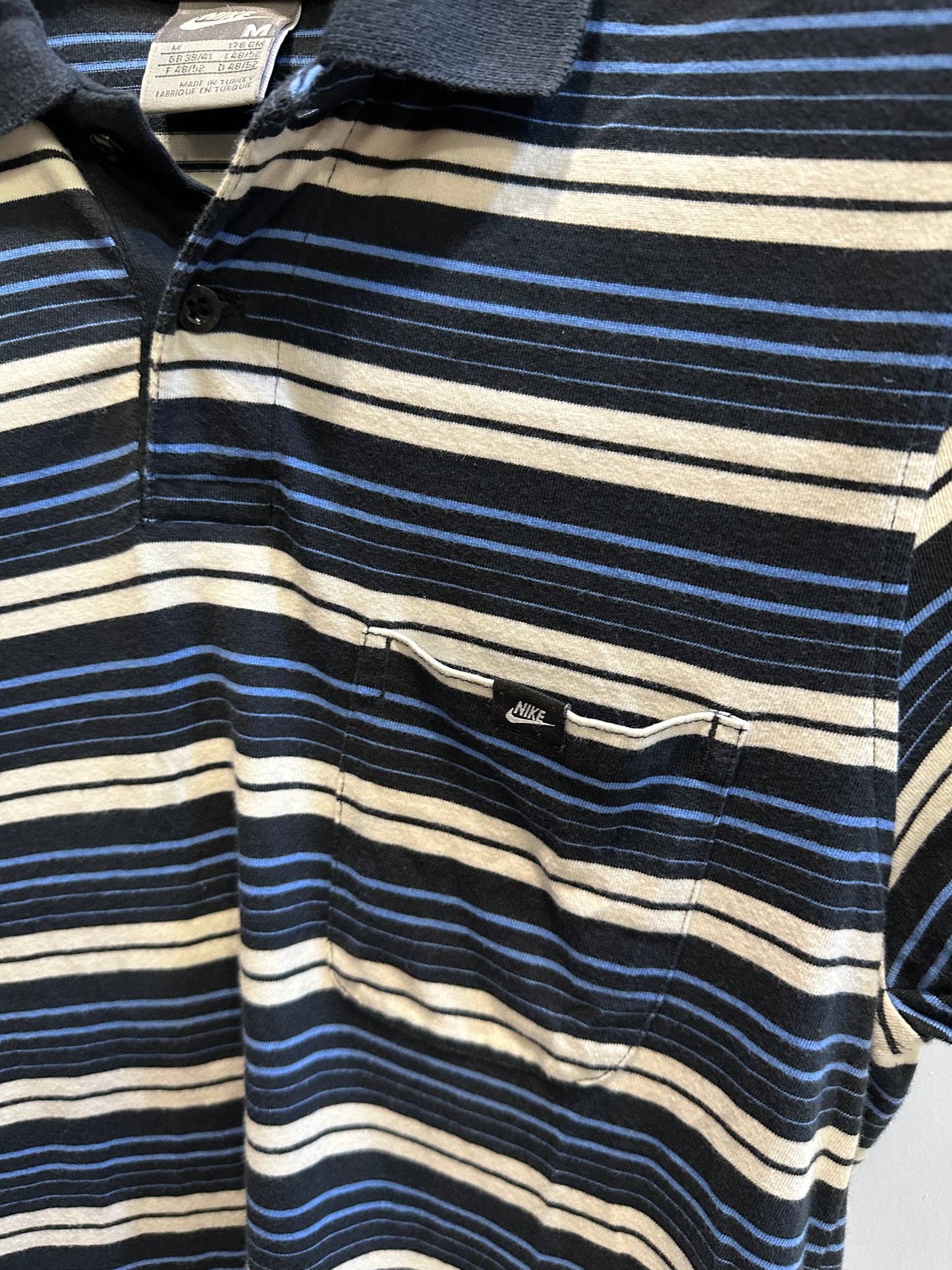 Vintage 90's Nike Stripped Polo Shirt