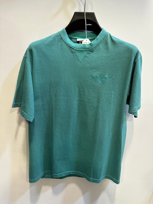 Vintage 90's Adidas stripped green tee
