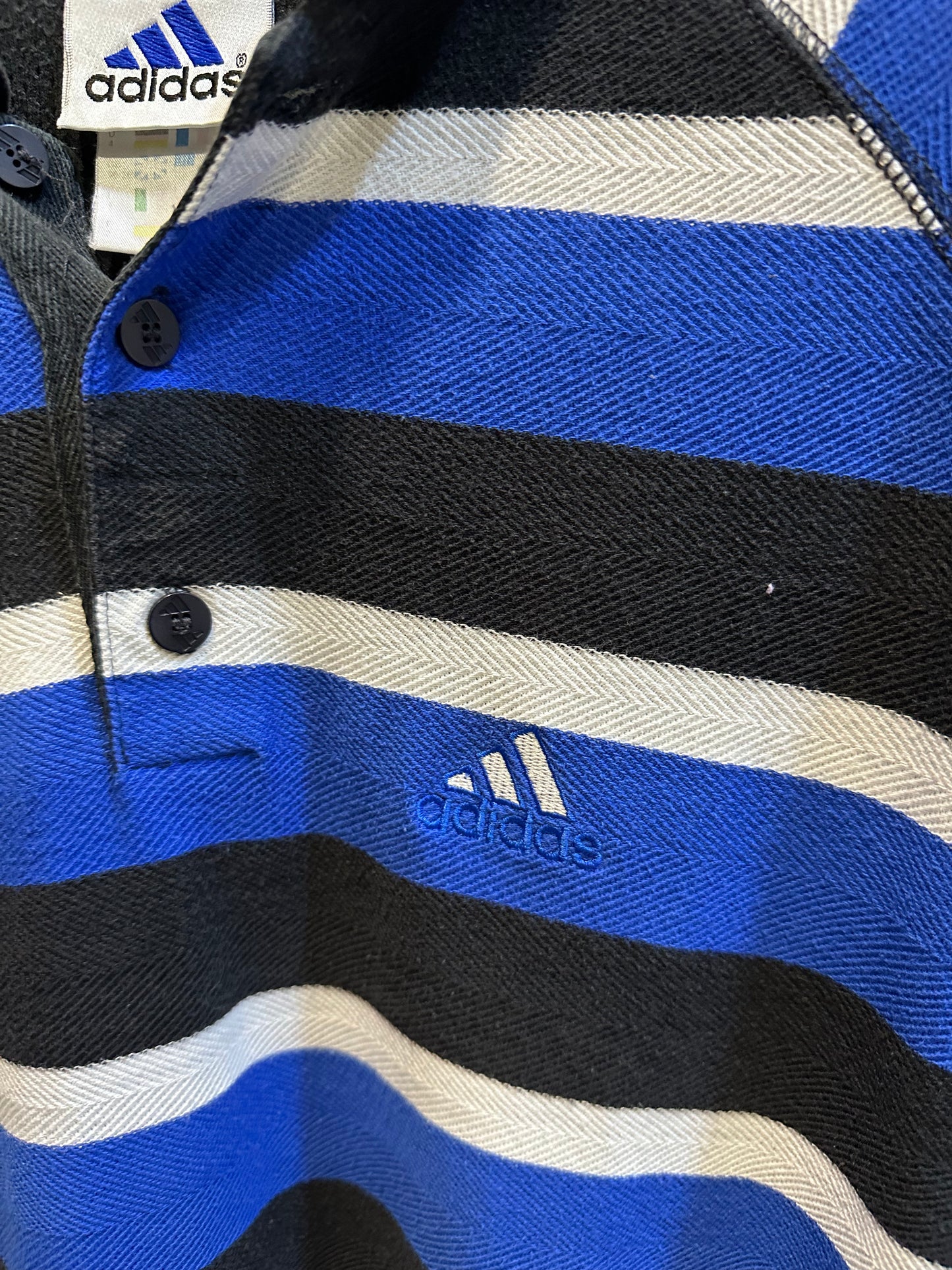 Vintage 2000's Adidas Stripped Polo Shirt