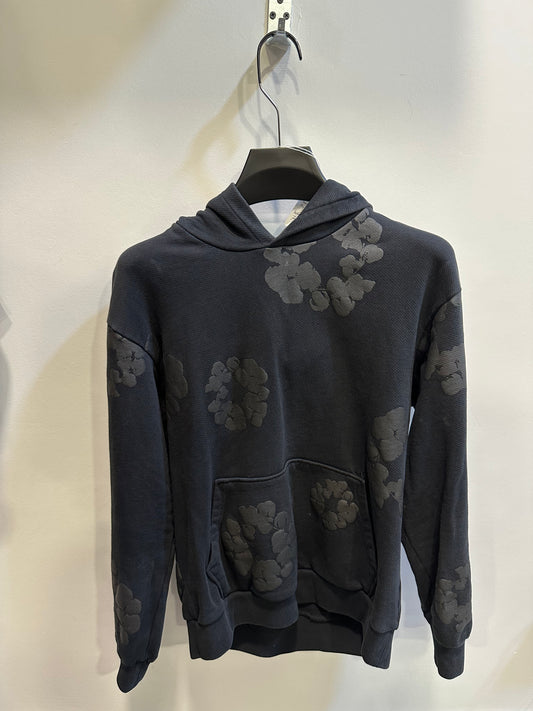 Denim Tears "Black on Black" (Monochrome) Cotton Wreath Hoodie